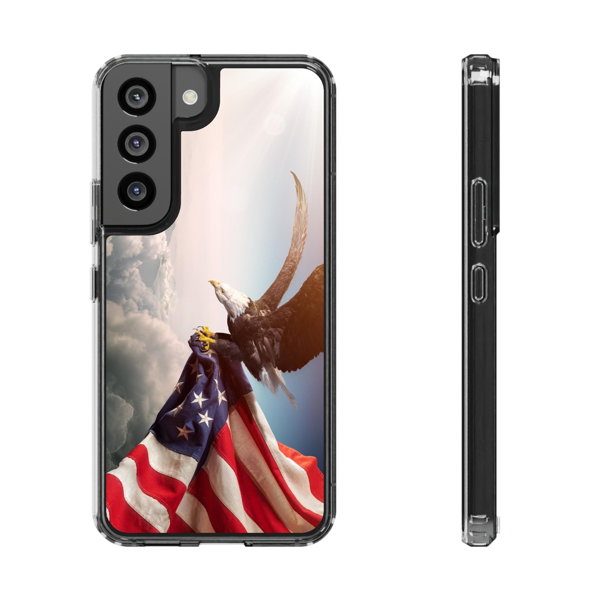 Eagle American Flag Clear Cases