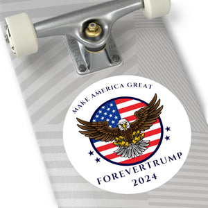 ForeverTrump 2024 Round Vinyl Stickers