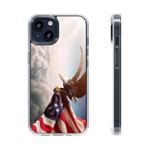 Eagle American Flag Clear Cases