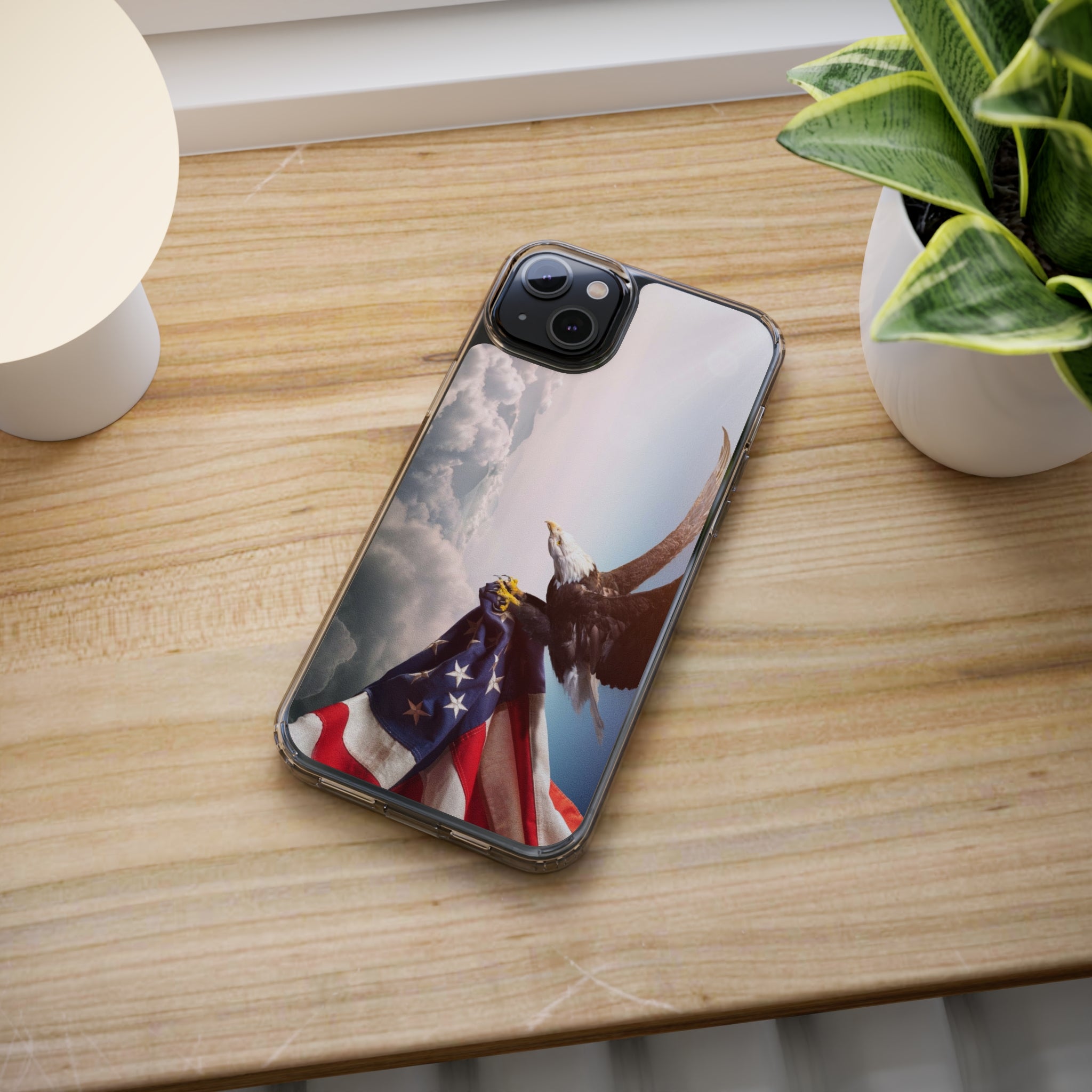 Eagle American Flag Clear Cases