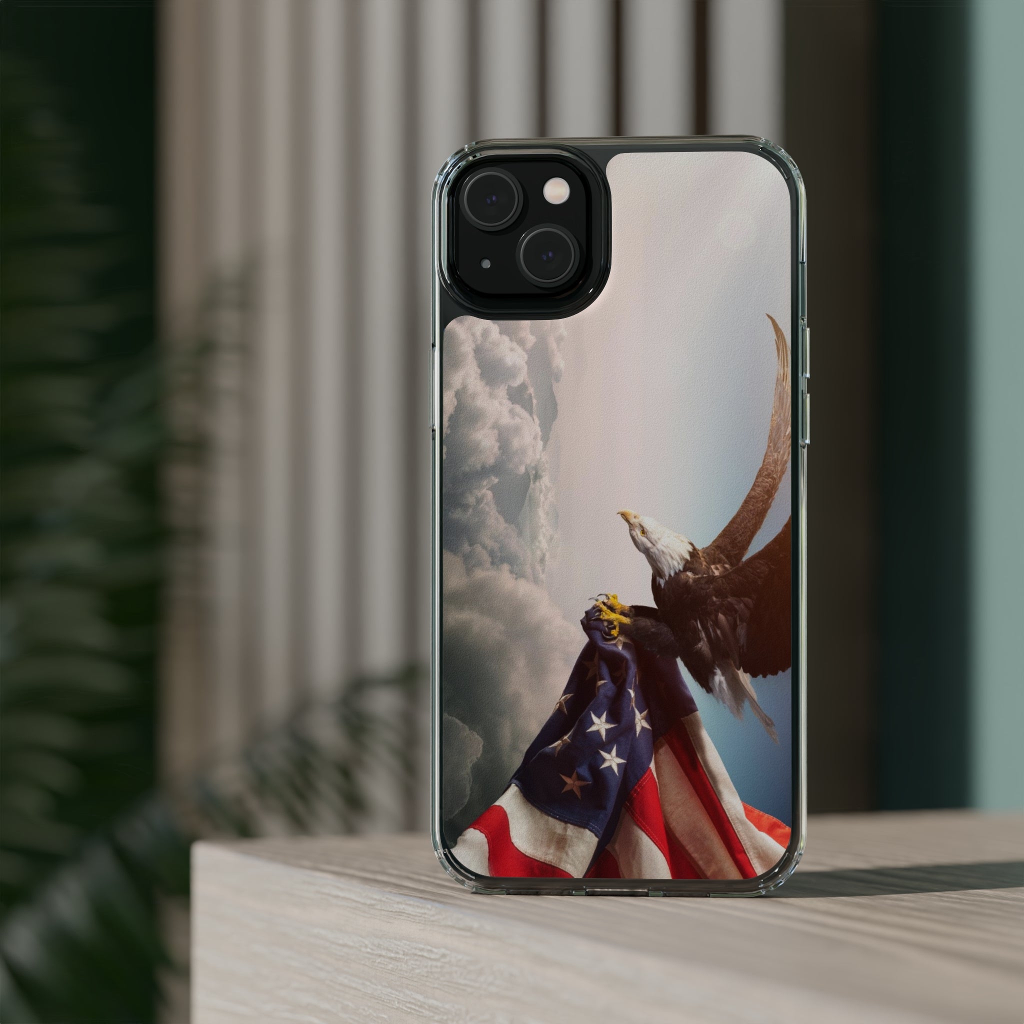 Eagle American Flag Clear Cases