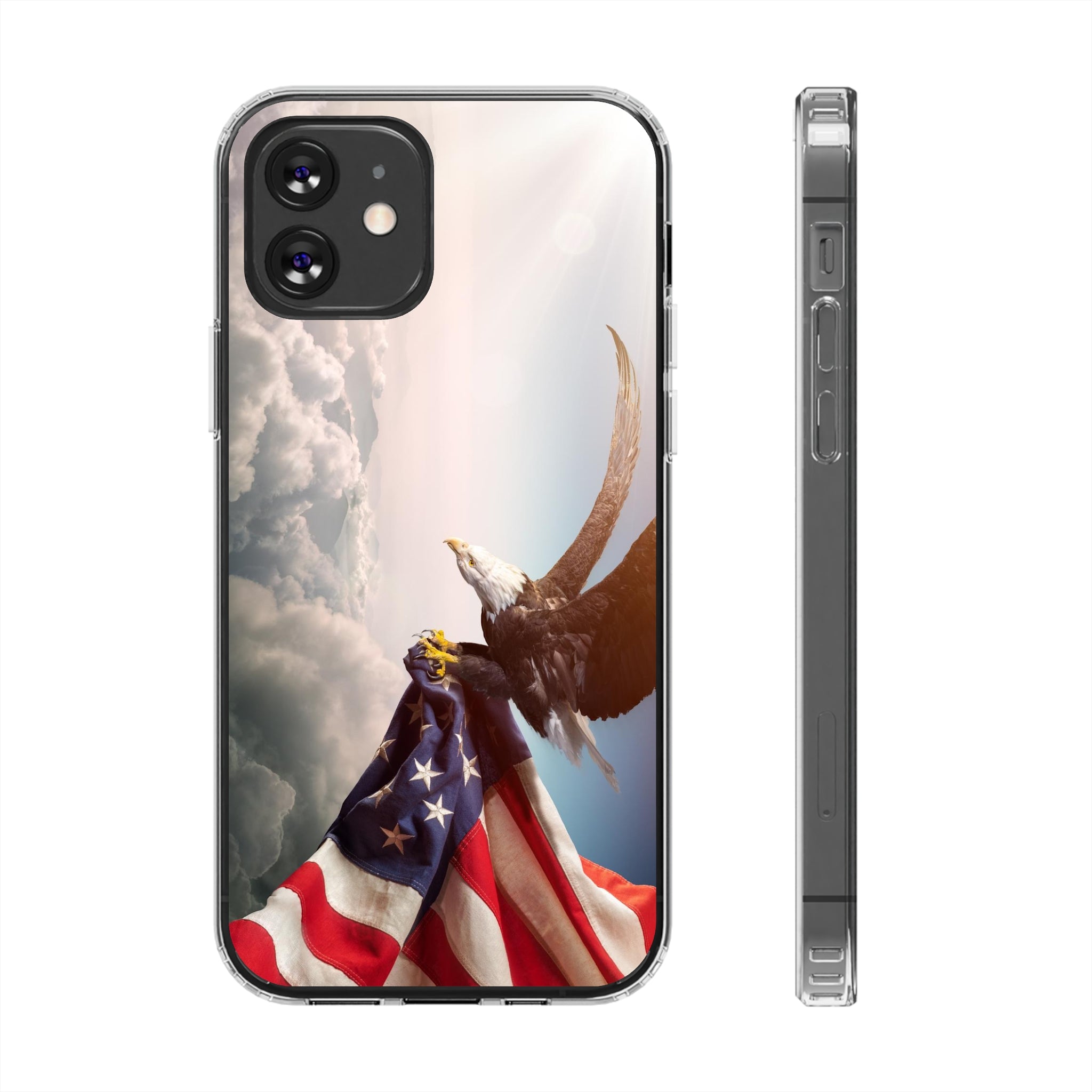 Eagle American Flag Clear Cases