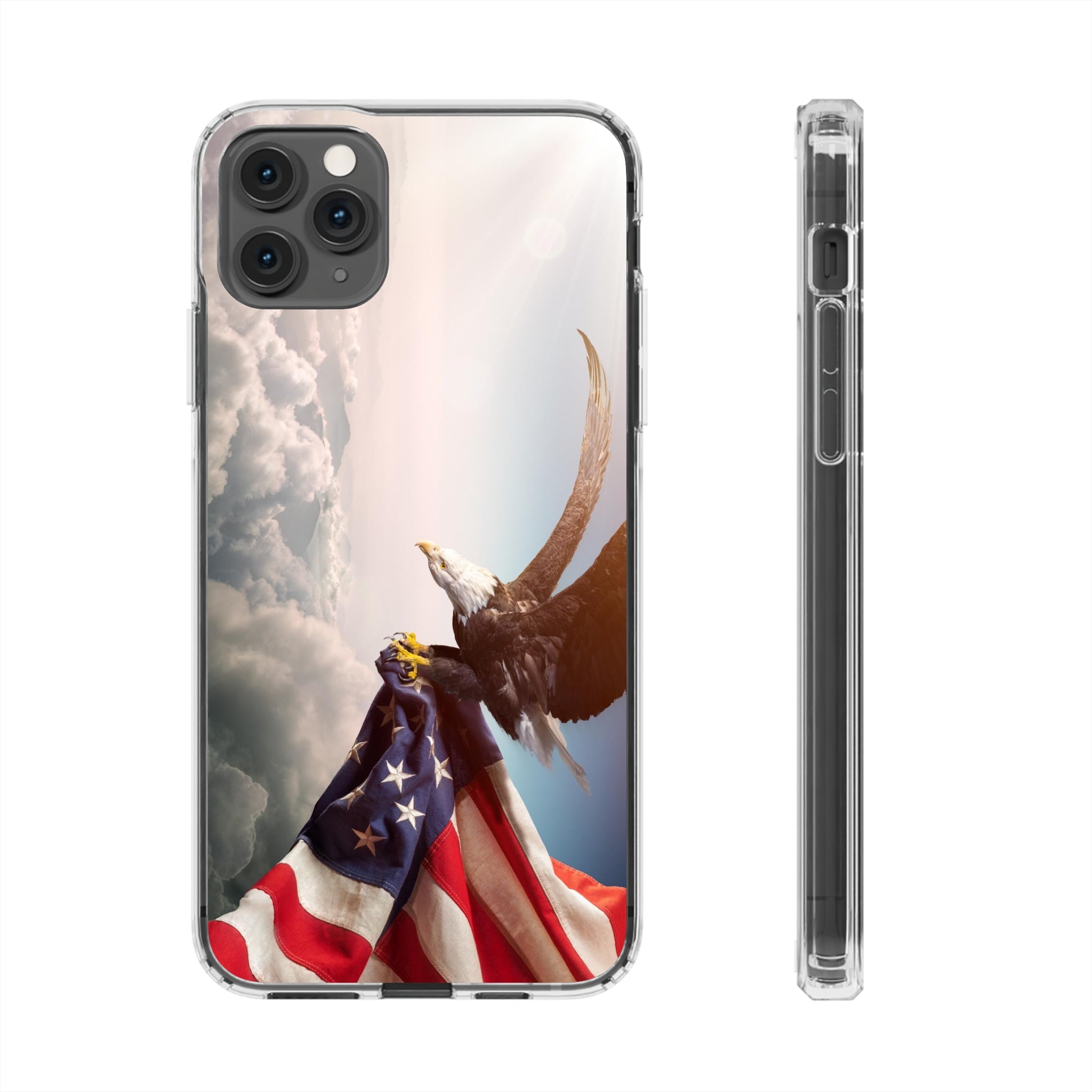 Eagle American Flag Clear Cases