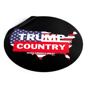 Trump Country Round Vinyl Stickers