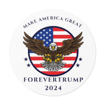 ForeverTrump 2024 Round Vinyl Stickers