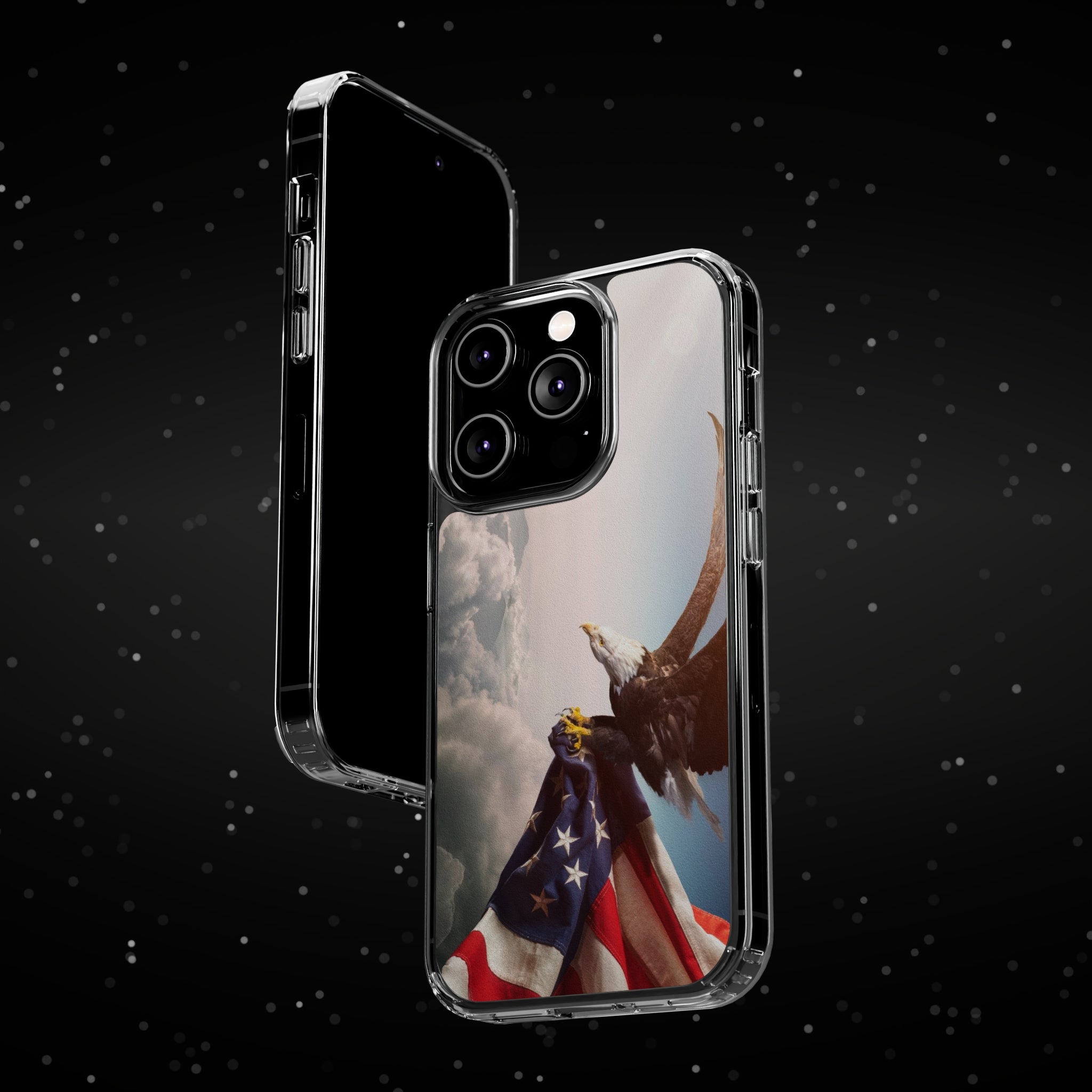 Eagle American Flag Clear Cases