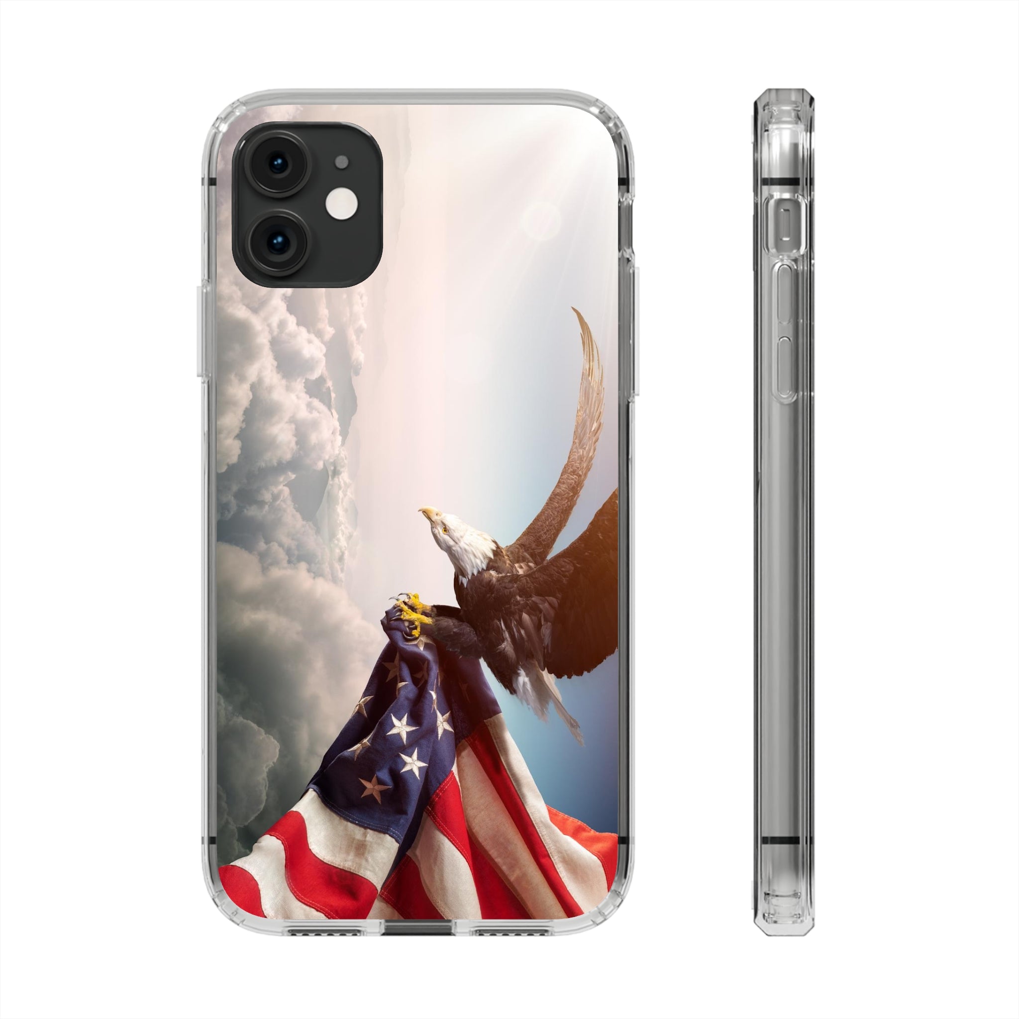 Eagle American Flag Clear Cases