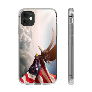 Eagle American Flag Clear Cases