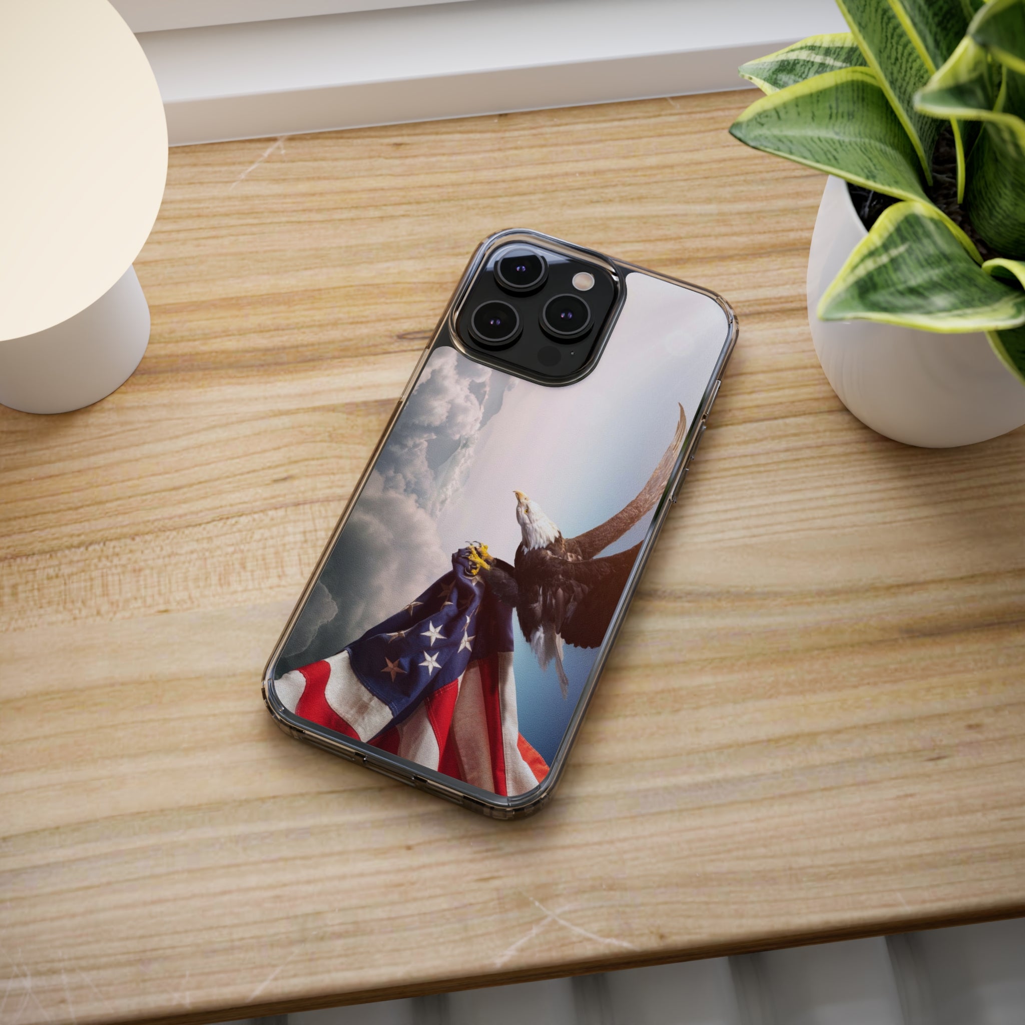 Eagle American Flag Clear Cases