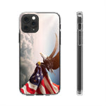 Eagle American Flag Clear Cases