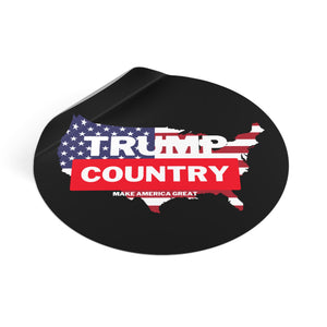 Trump Country Round Vinyl Stickers