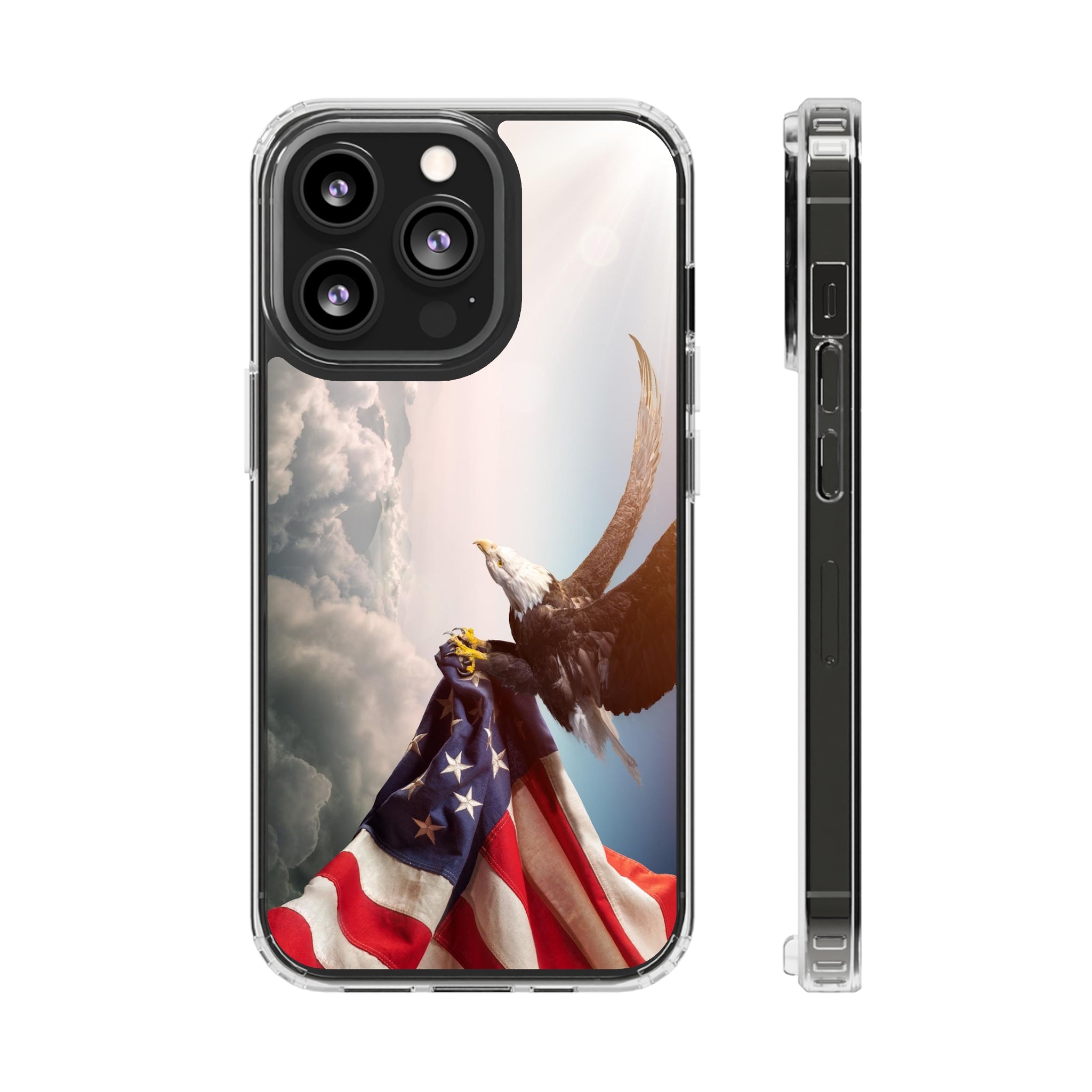 Eagle American Flag Clear Cases