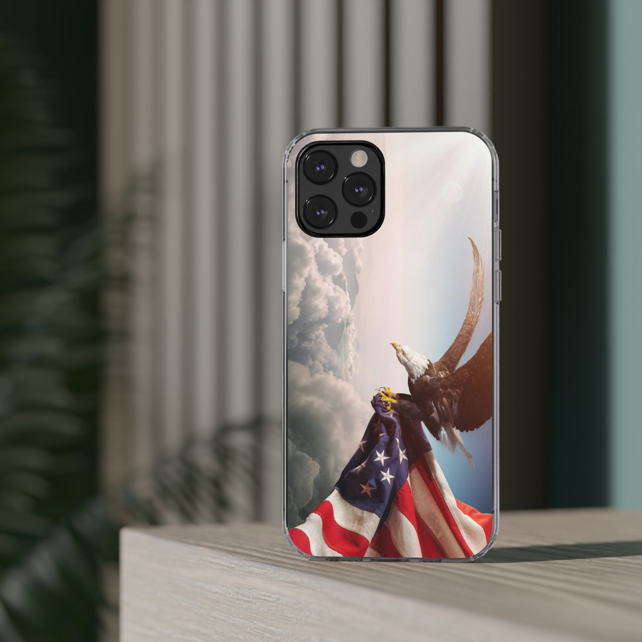 Eagle American Flag Clear Cases