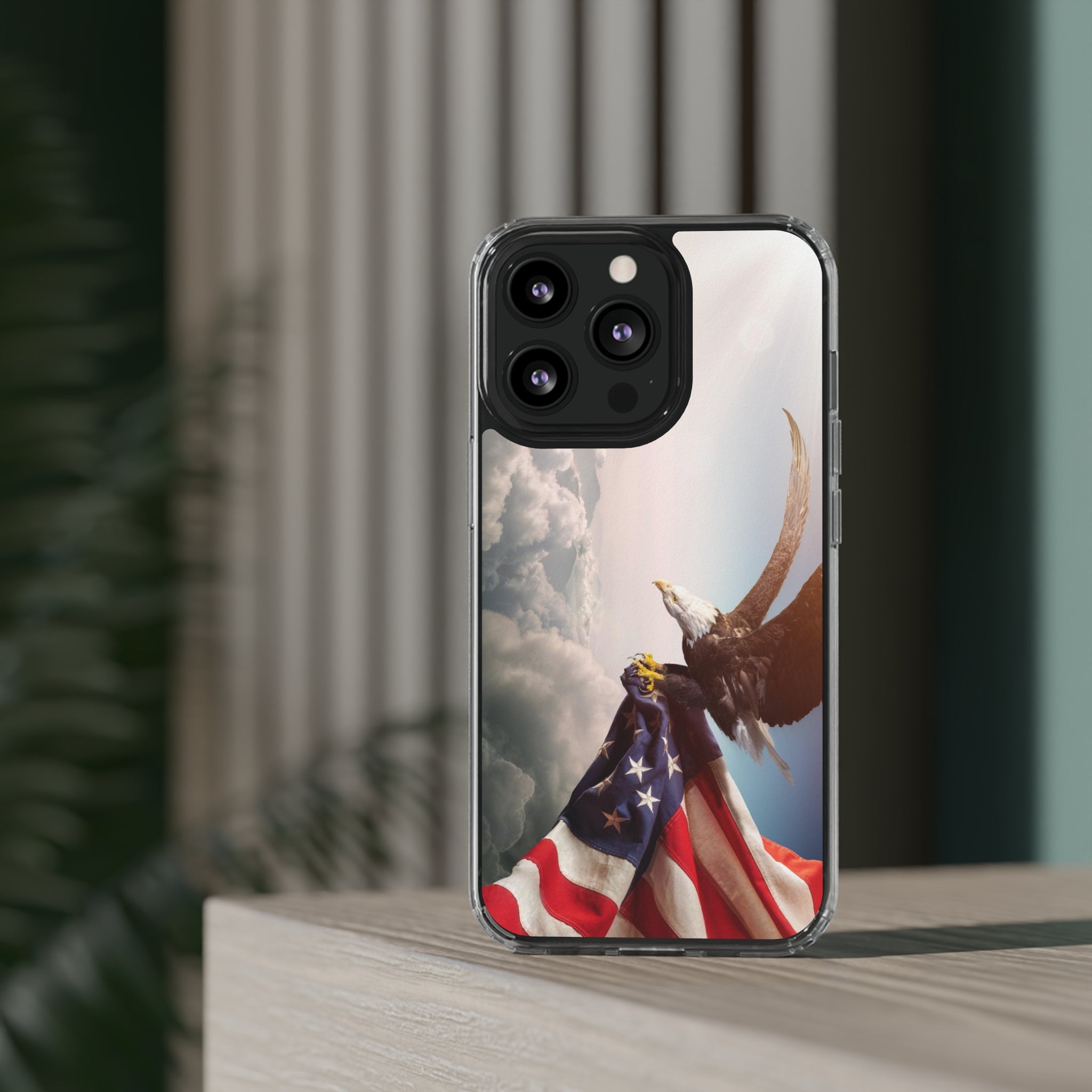 Eagle American Flag Clear Cases