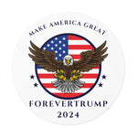 ForeverTrump 2024 Round Vinyl Stickers