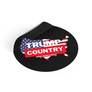 Trump Country Round Vinyl Stickers