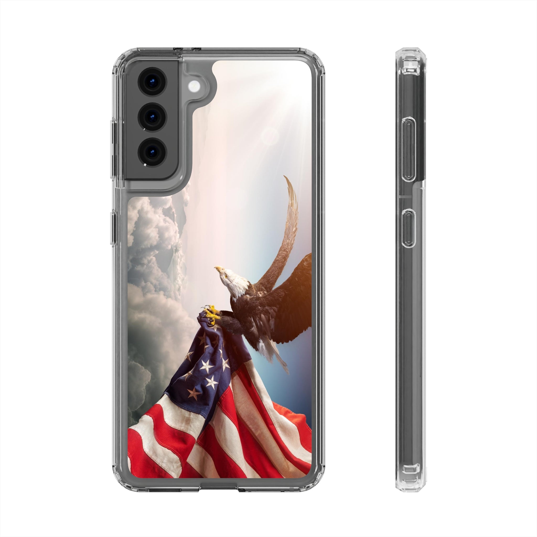 Eagle American Flag Clear Cases