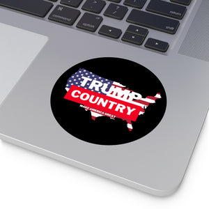 Trump Country Round Vinyl Stickers