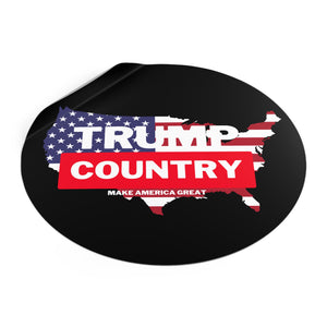 Trump Country Round Vinyl Stickers