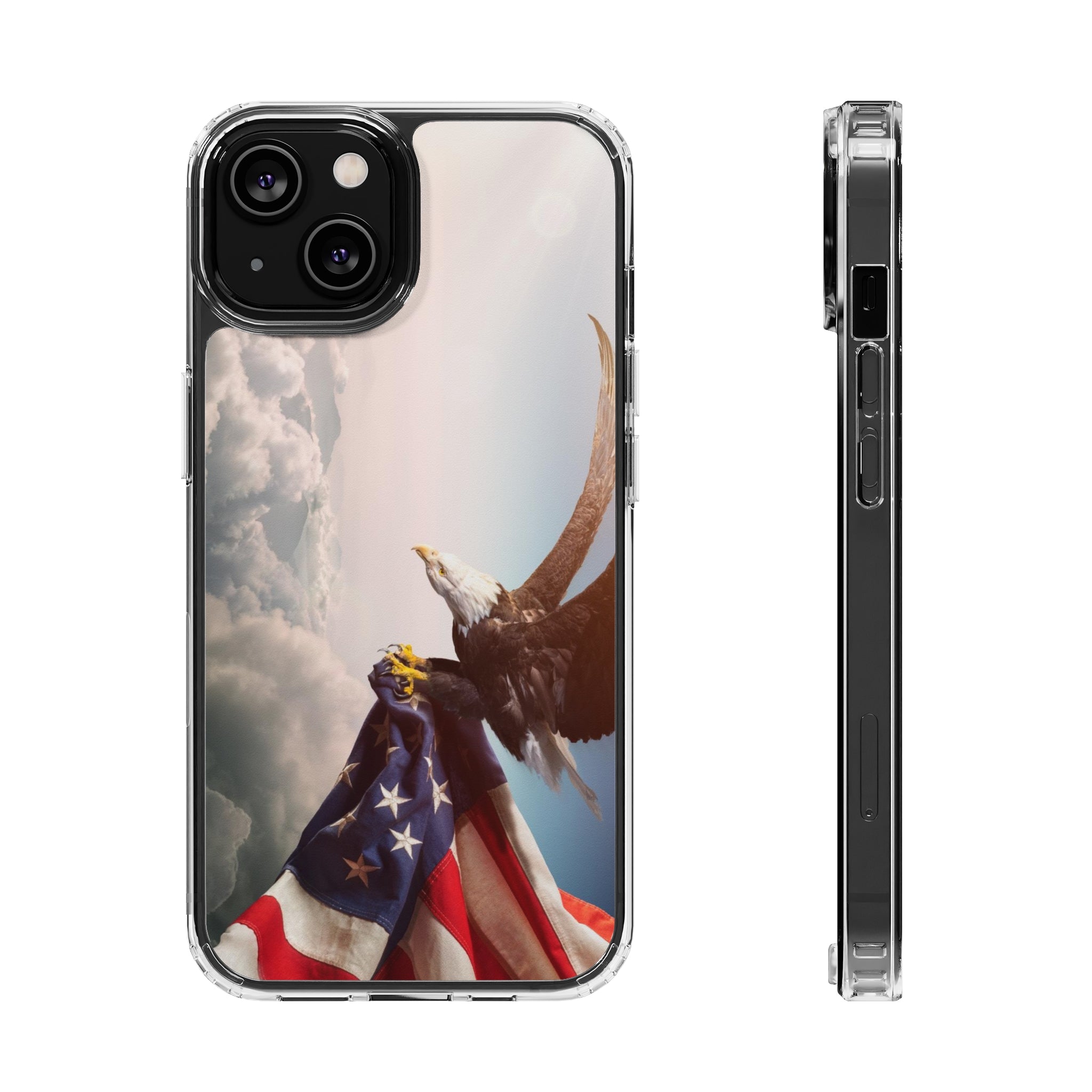 Eagle American Flag Clear Cases